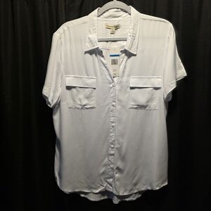 Women's White Button Down Shirt